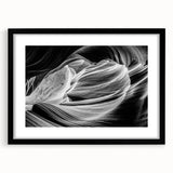 Extra large framed abstract print of colorful Arizona Antelope Canyon on textured art canvas, ideal for living room decor.