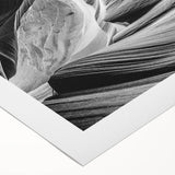 Art deco poster of Antelope Canyon in Arizona, showcasing red and orange rock formations on rolled canvas.