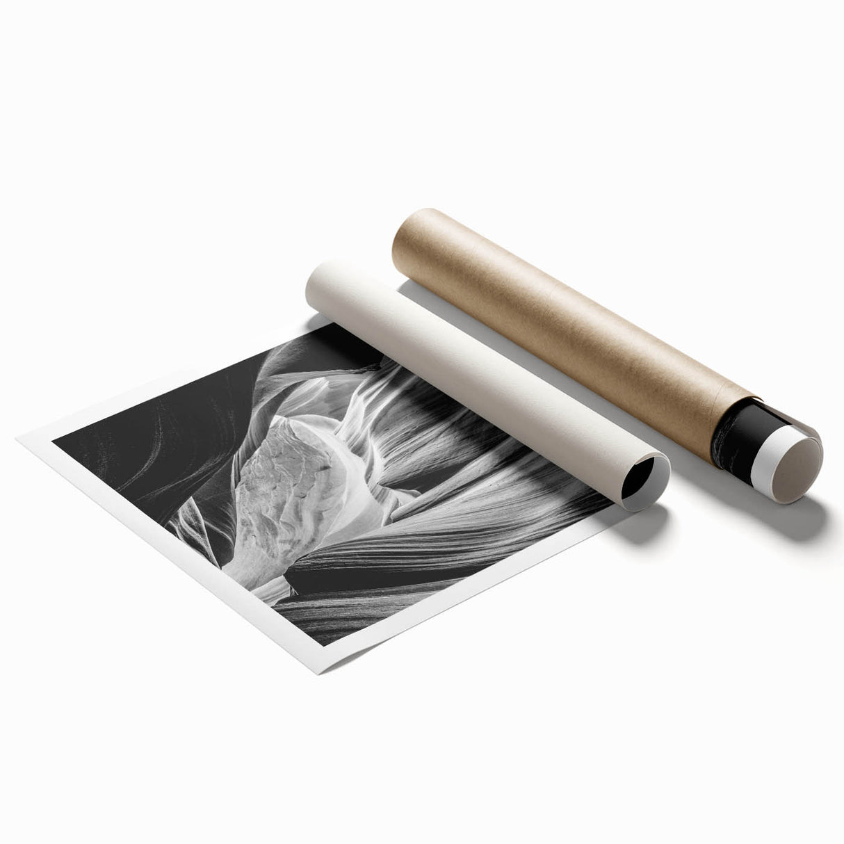Extra large rolled print of Antelope Canyon in Arizona featuring earthy red and orange tones.