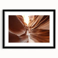 Extra large abstract art print of Arizona's Coyote Buttes in colorful, textured style, framed in black.