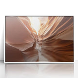 Acrylic print of Coyote Buttes in Arizona, featuring red rock formations under a clear sky, ideal for modern art wall decor.