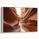 Vintage poster art of Arizona's Coyote Buttes in vibrant colors on a large framed canvas, suitable for living room decor.