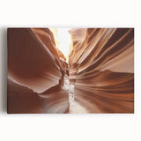 Black and white photograph of Arizona's Coyote Buttes on stretched canvas, ideal for kitchen wall art.