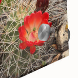 Large abstract depiction of the Grand Canyon in muted earth tones on acrylic glass, ideal for dining room art.