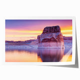 Extra large rolled print of Lake Powell with muted earth tones, ideal for art wall dining room or classy bathroom.