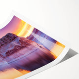 Extra large wall art depicting Lake Powell, Arizona in muted earth tones on a rolled canvas.