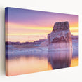 Large canvas print of Lake Powell, Arizona, featuring muted earth tones, ideal for kitchen wall art.