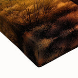 Black and white landscape art painting of Sonoran Desert on stretched canvas, ideal for bedroom wall decor.