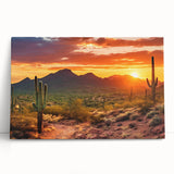 Black and white photo of Sonoran Desert on stretched canvas, ideal for kitchen wall art or bedroom.