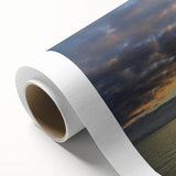 Art deco poster of Berkeley, California scenery on rolled canvas with soft pastel colors, ideal for nursery wall art.