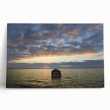 Black and white photo of Berkeley cityscape on stretched canvas, ideal for kitchen wall art.