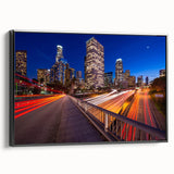 Black and white landscape art painting of Beverly Hills, presented on a framed canvas, suitable for bedroom decor.