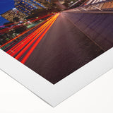 Art deco poster of Beverly Hills scenery in pastel shades, printed on rolled canvas, suitable for dining room wall art.