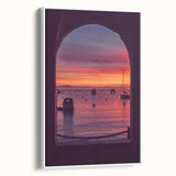 Vintage poster art of Catalina, California on framed canvas.