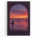 Black and white stretched canvas of Catalina, California, ideal for kitchen wall art.