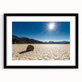 Extra large framed print of abstract Death Valley scenery in vibrant, colorful tones on textured canvas.