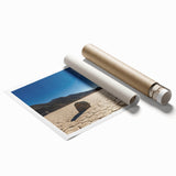 Extra large rolled print of Death Valley scenery in muted earth tones, suitable as classy bathroom wall art.