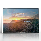 Acrylic print of the Hollywood, California skyline in monochrome, styled in art deco, ideal for modern art wall decor.