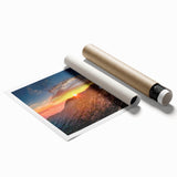 Rolled print of Hollywood, California scenery in soft pastel shades, suitable for large living room wall art.