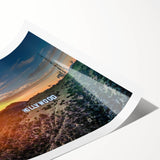 Extra large wall art featuring line art flowers in black and white, printed on rolled canvas.