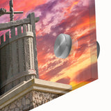 Large abstract depiction of Napa Valley on acrylic glass, using earth tones, ideal for dining room art.