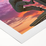 Art Deco poster of Napa Valley landscape in muted earth tones on rolled canvas, suitable for dining room decor.