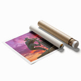 Extra large rolled print of Napa Valley landscape with vibrant green hues, perfect for classy bathroom wall art.