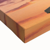 Black and white landscape art painting of Napa Valley on stretched canvas, suited for bedroom wall decor.