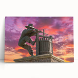 Black and white stretched canvas of Napa Valley landscape, ideal for kitchen wall art or bedroom decor.