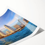 Extra large wall art featuring line art flowers in muted tones on a rolled canvas, suitable for large living room decor.