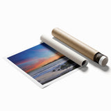 Extra large rolled print featuring a serene Santa Barbara landscape in soft pastel colors.