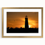 Extra large textured abstract art print of Santa Cruz scenery in a gold frame, ideal for living room decor.