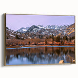 Framed canvas depicting a black and white vintage landscape of the Sierra Nevada, ideal for bedroom wall art.