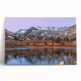 Black and white photographic print of Sierra Nevada on stretched canvas.
