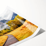 Extra large wall art featuring line art flowers in muted tones on rolled print, suitable for large living room decor.