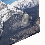 Large abstract wall art depicting Vail, Colorado scenery in muted earth tones on acrylic glass.