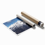 Extra large rolled print of Vail, Colorado scenery with floral motifs in soft pastel colors.