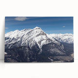 Winter scene of Vail, Colorado in black and white on stretched canvas, suitable as large kitchen wall art.