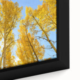 Black wall art featuring a textured, colorful Aspen, Colorado scenery on a large framed canvas, ideal for living room decor.