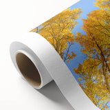 Art deco style poster of Aspen, Colorado scenery in muted earth tones on rolled canvas, ideal for nursery wall art.