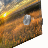 Large abstract wall art featuring a Boulder, Colorado scenery in muted earth tones on acrylic glass.