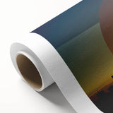 Art Deco poster of Denver skyline in pastel shades on rolled canvas, suitable for nursery wall art.