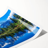 Extra large rolled print of the Rocky Mountains in muted earth tones, ideal for large living room wall art.