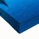 Black and white landscape art painting of the Rocky Mountains on stretched canvas, suitable for bedroom wall art.