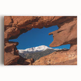 Black and white large art print of Colorado Springs on stretched canvas, suitable for kitchen wall art.