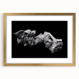 Extra large abstract art print of Telluride, Colorado landscape in textured gold frame, ideal for living room decor.