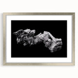 Textured art depicting abstract scenery of Telluride, Colorado in muted earth tones, framed in silver, ideal for bedroom art.