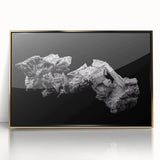 Mid-century modernist landscape of Telluride, Colorado in acrylic, featuring muted earth tones.