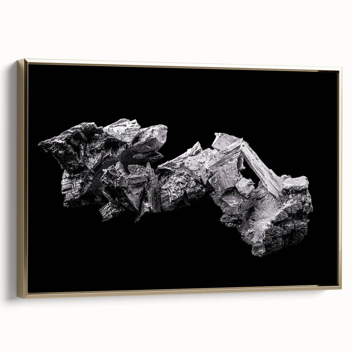 Framed canvas featuring a vintage-style landscape painting of Telluride, Colorado in gold and black tones.