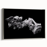 Framed canvas of a vintage-style Telluride, Colorado landscape painting with vibrant colors on a black background.